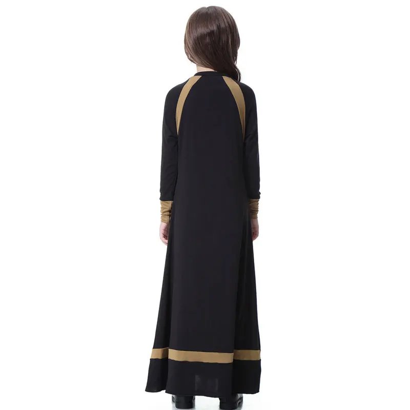 Мусульманское платье с длинными рукавами для девочек; abaya; Исламский Дубай; арабский халат; Традиционное От 7 до 14 лет платье; VKDR1285