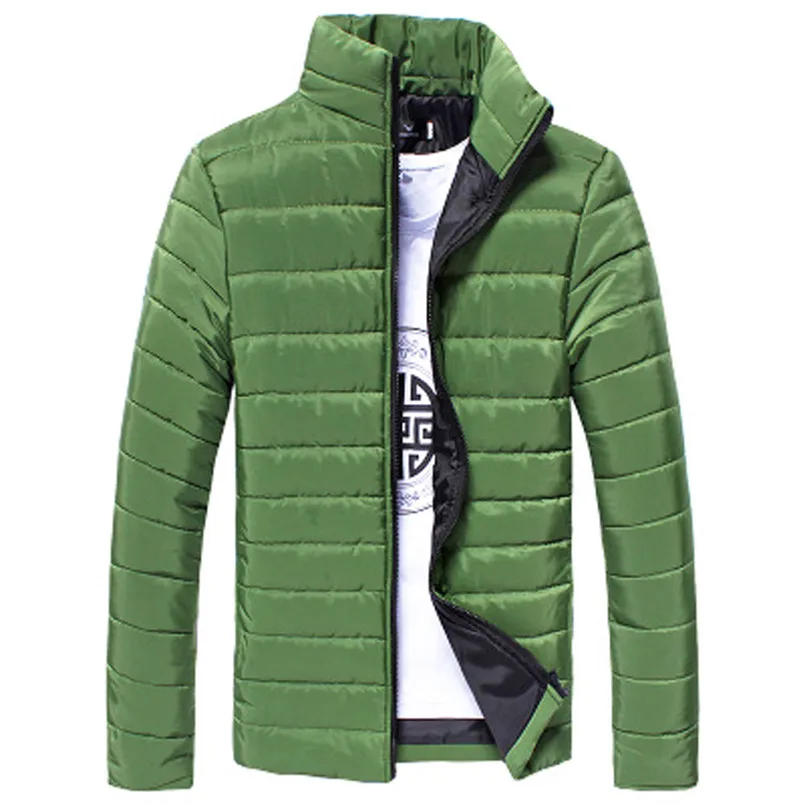 Мужская Зимняя Толстая куртка, хлопок, повседневные мужские куртки, для спорта на открытом воздухе, на молнии, ветрозащитное теплое пальто для велоспорта, велосипедная куртка# F40OT29 - Цвет: Green