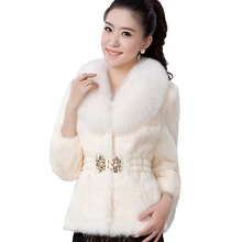 Осеннее и зимнее женское меховое пальто, утолщенное, с лисьим мехом, короткое пальто из искусственного меха норки, куртка большого размера, верхняя одежда S-4XL