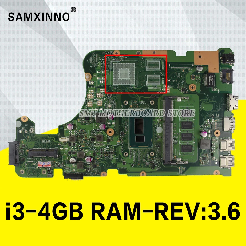 X555LD اللوحة i3-4GB-REV: 3.6 RAM ل ASUS X555LP X555L F555L K555L W519L اللوحة المحمول X555LA اللوحة اختبار 100% موافق