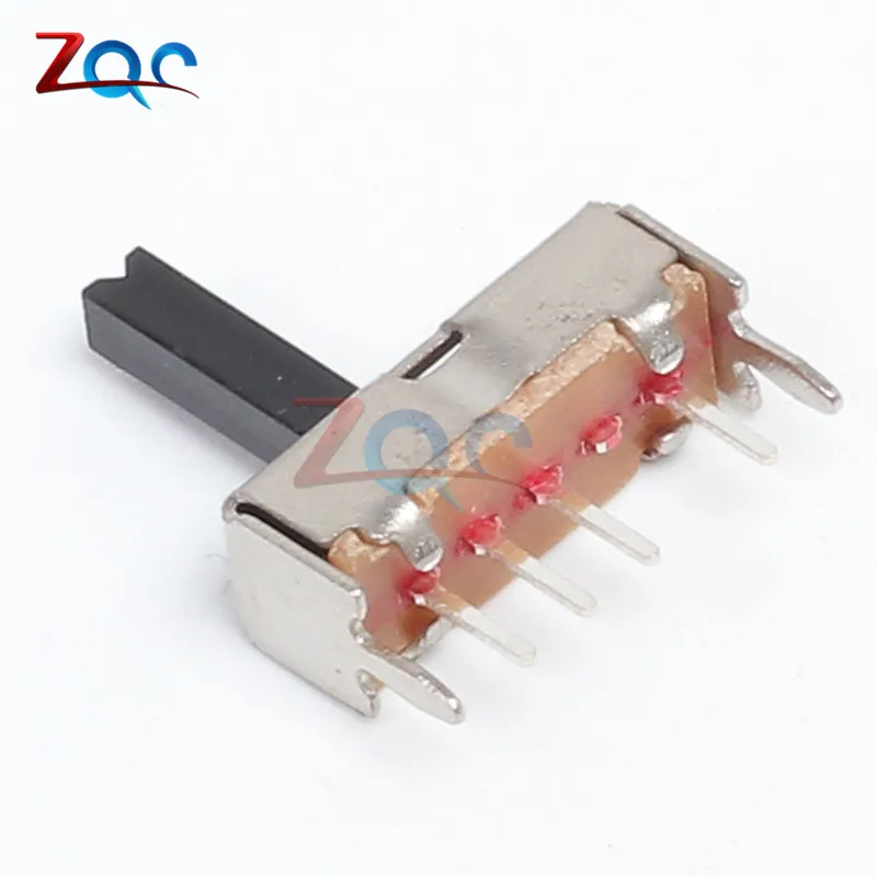 10 шт. SS13D07 ползунковый Переключатель 1P3T 4Pin W/ручка 6 мм 3 позиции для DIY Электронные