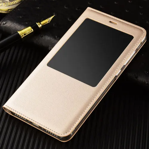 Золотой Одежда высшего качества 6 видов цветов для Xiaomi Mi 5x smart cover с режимом умного сна флип-чехол для телефона для Xiaomi 5x Вид из окна - Цвет: Золотой