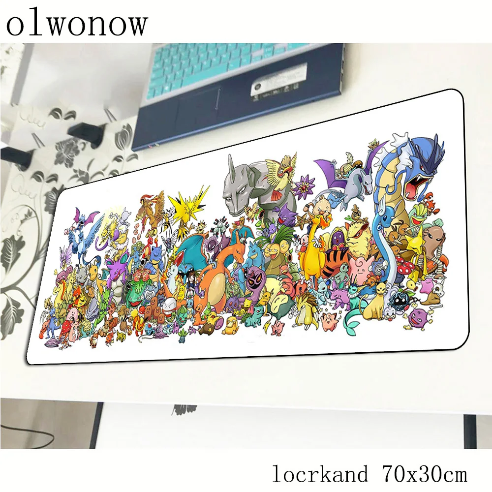 Игровой коврик для мыши pokemons, высококлассный коврик для мыши 700x300x2 мм, игровой коврик для мыши с большой блокировкой края, коврик для мыши, компьютерный Настольный коврик для мыши