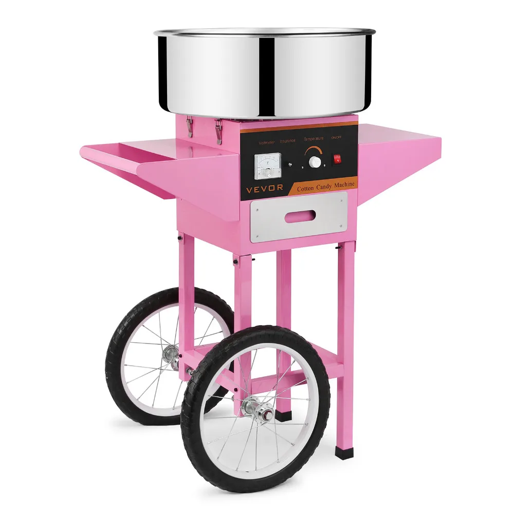 

Electric Commercial Cotton Candy Machine Cart Kit 1030W Floss Maker Store