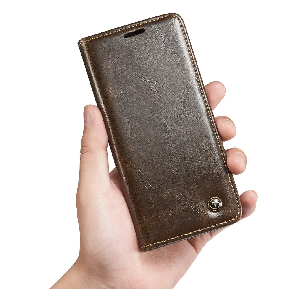 Высококачественный кожаный чехол для samsung Galaxy S9, S8, S7, S6 Edge Plus, чехол-книжка с бумажником, защитный чехол для телефона, чехол с масляным воском