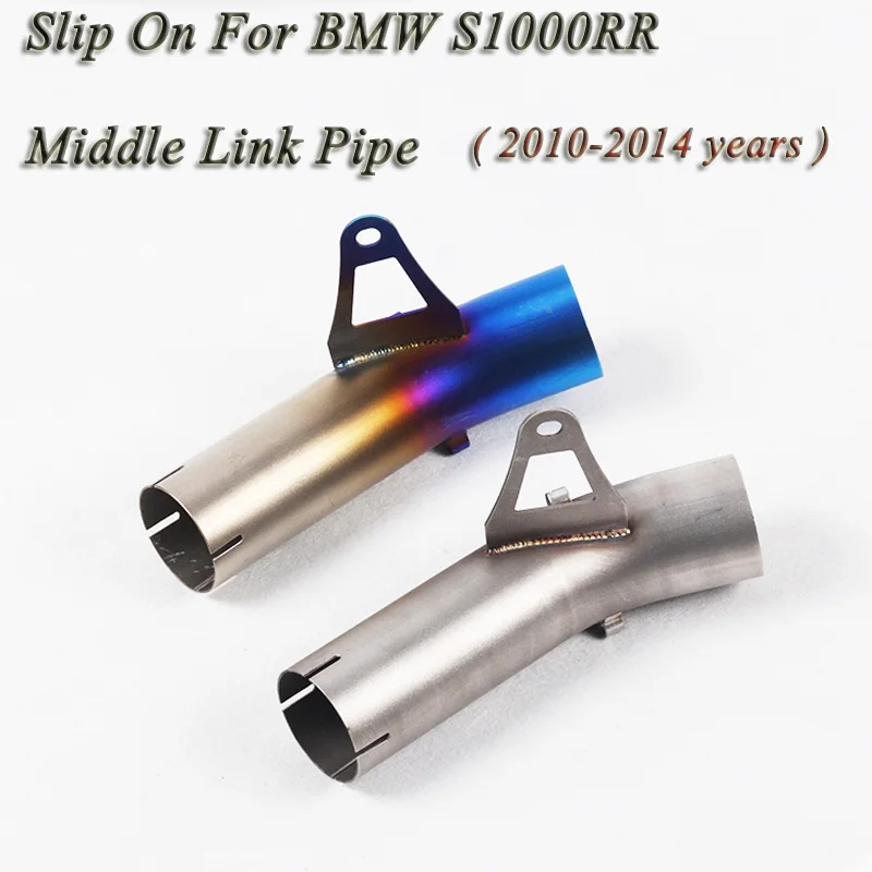 

Slip On Motorcycle S1000RR Exhaust Pipe Escape Modified Titanium Alloy Middle Link Pipe 61mm Muffler For BMW S1000RR 2010-2014