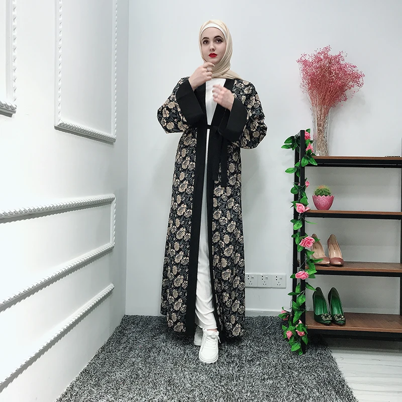 Abaya Дубай исламский, мусульманский платье хиджаб кимоно кардиган абайя s женский Восточный халат Caftan турецкий ислам ic одежда халат Femme одежда