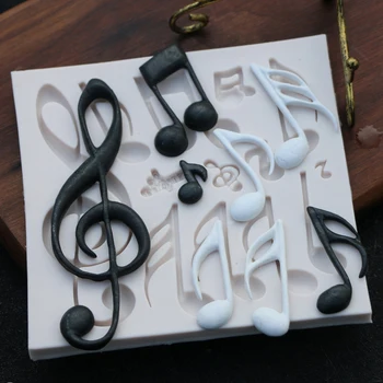 

Pastry baking Tools Music Notes Shape Silicone Mold For Fondant Cake Mold Bakware Tools Soap Mold Sugar Tool 11.5*11*1cm