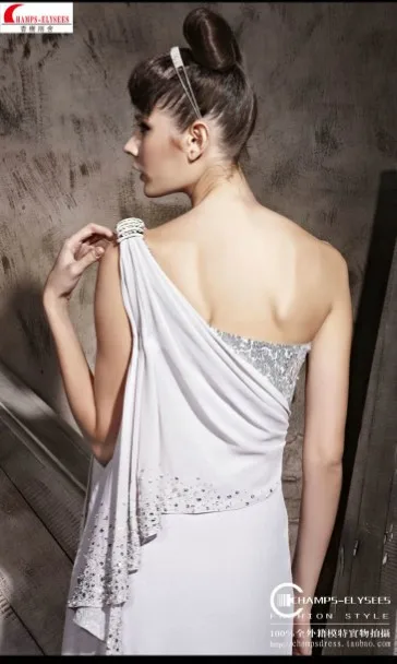 Новая мода, vestido de festa, короткое длинное платье на одно плечо с кристаллами, вечерние, элегантные платья для подружек невесты
