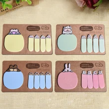 1 шт. Каваи Животных Sticky Notes Memo Pad Мультфильм Скрапбукинга Дневник Ноутбук Наклейки Декор Игрушки Школа Офисное Оборудование Канцтовары