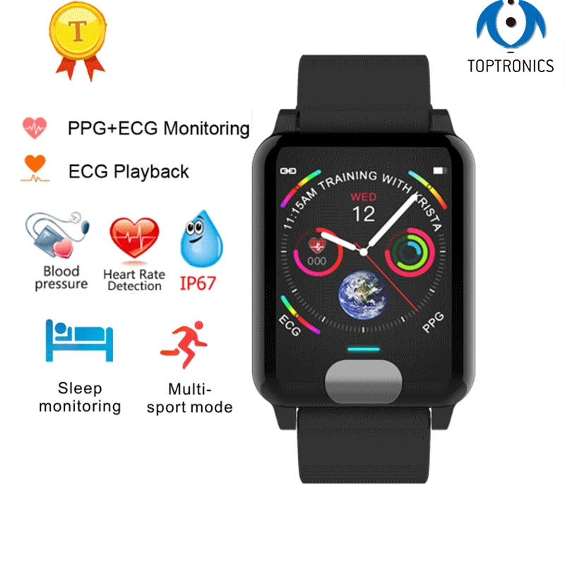 Модные Смарт-часы ECG PPG монитор кровяного давления пульса фитнес-трекер Smartband лучший друг подарок для Andriod IOS Телефон