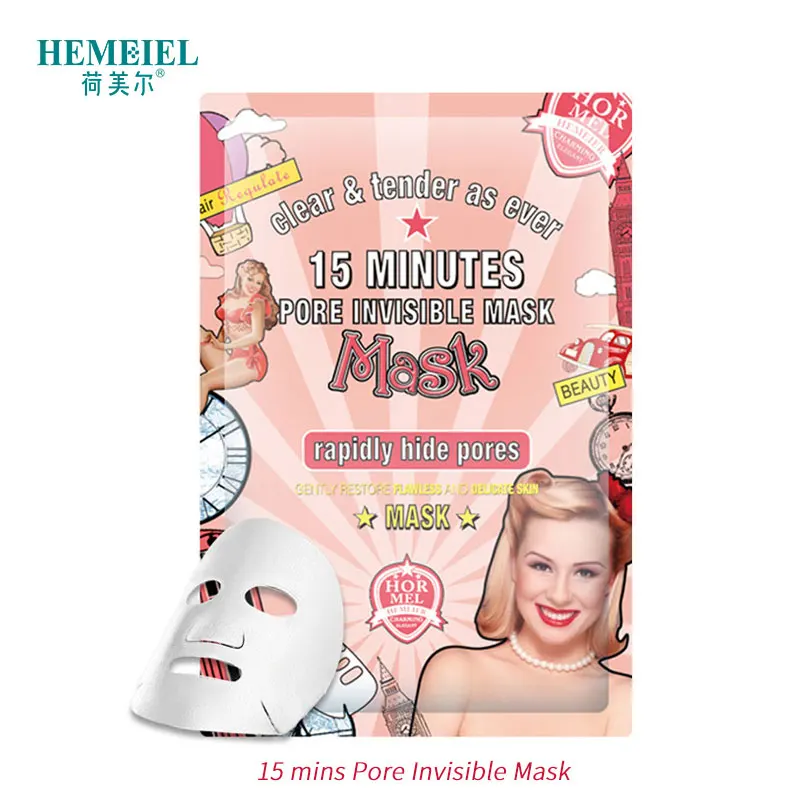HEMEIEL SOMILD гиалуроновая маска для лица натуральная увлажняющая эссенция для отбеливания пузырьковая маска для ухода за кожей лица Корейская лечебная маска - Цвет: Shrink Pore Mask