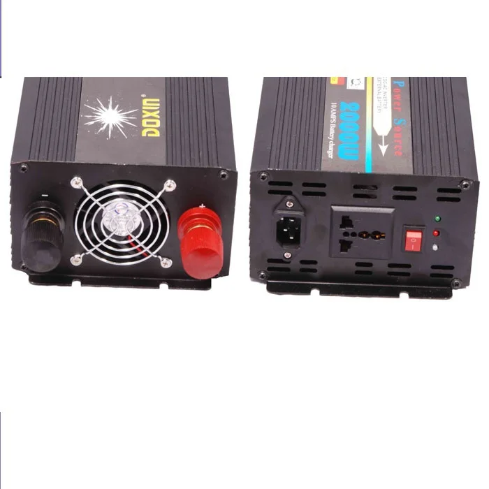 2000 Вт DC24V к AC220V инвертор с зарядным устройством 10A, UPS инвертор функцией зарядки аккумулятора