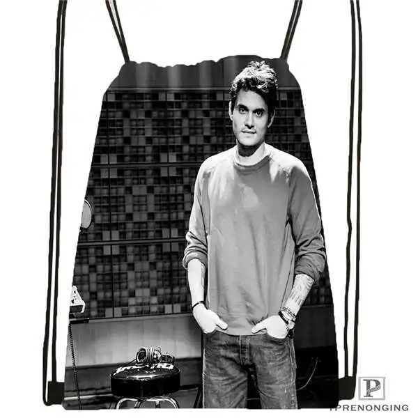 Drawstring Backpack Custom john-mayer-@ 01-походная сумка на шнурке Cute Daypack Kids Satchel(черная спинка) 31x40 см#180611-03-125 - Цвет: Drawstring Backpack