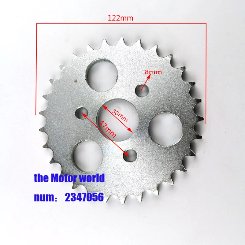 420/428/520 29 T/31 T/35 T/37 T/45 T зуб 30 мм 125 мм Приводной привод обезьяна цепная Звездочка для мотоцикла обезьяна велосипед - Цвет: 428 29T 30mm