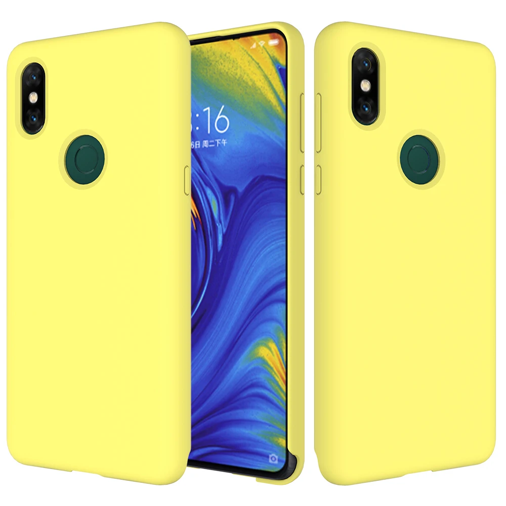 Чехол для Xiaomi mi x 3, цветной мягкий жидкий силиконовый чехол для Red mi K20 Note 7 mi x3 9 SE 9T 8 lite, задняя крышка для телефона, чехол - Цвет: Цвет: желтый