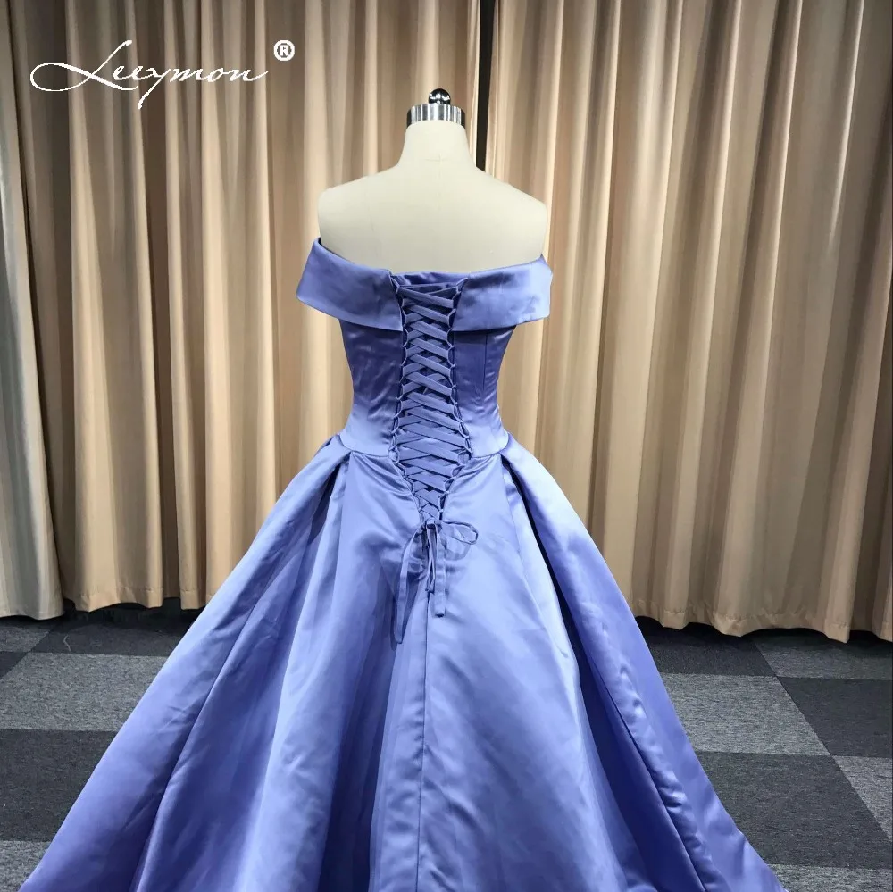 Leeymon на заказ Сексуальная A-Line Атлас с плеча вечернее платье старинные Vestido De Festa дешевые длинные платье выпускного вечера