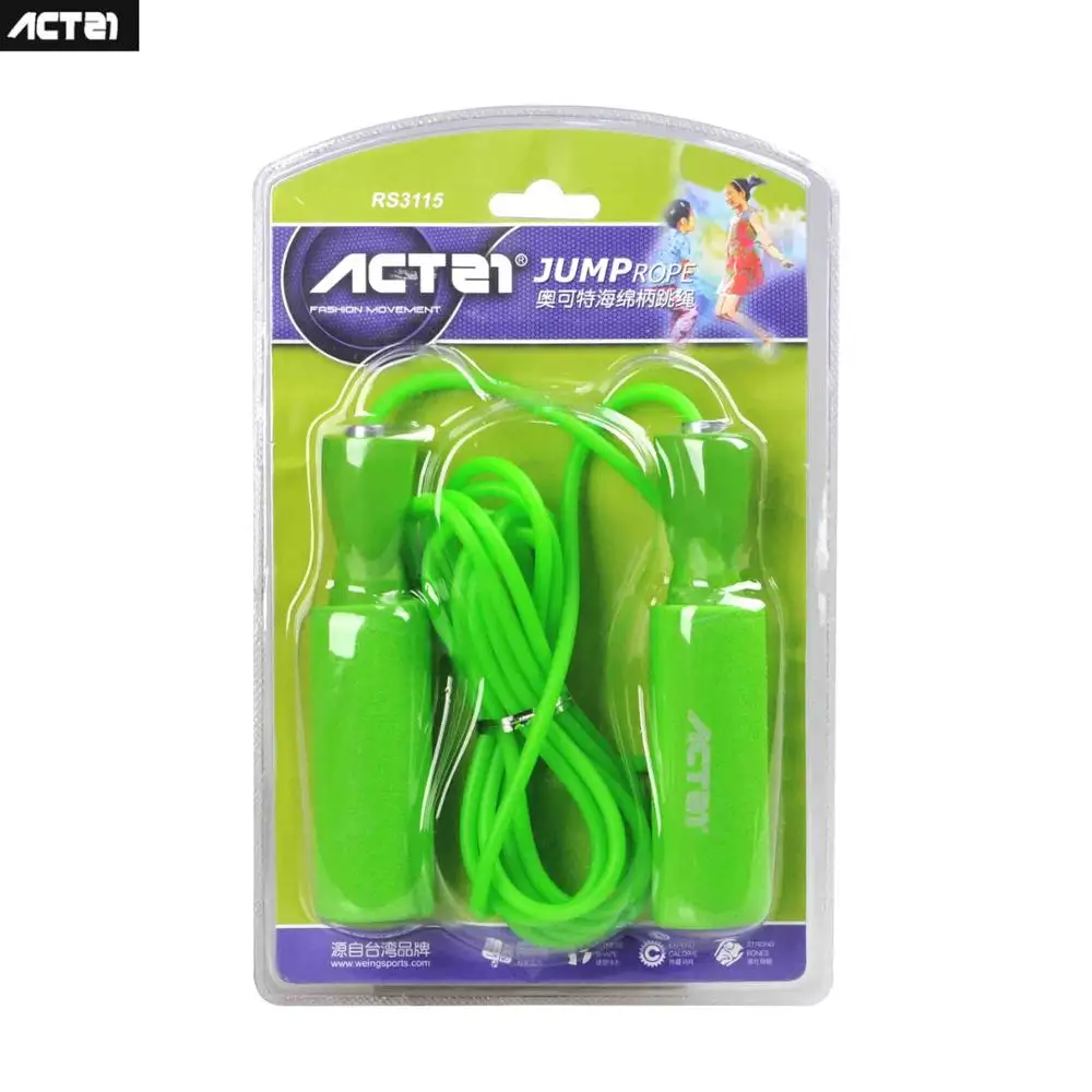 Зеленый ACTEI RS3115 Кроссфит тяжелая Опора Скакалка пена ручка Bold PVC веревка тренажерный зал упражнение скакалка тренажер для фитнеса - Цвет: Зеленый
