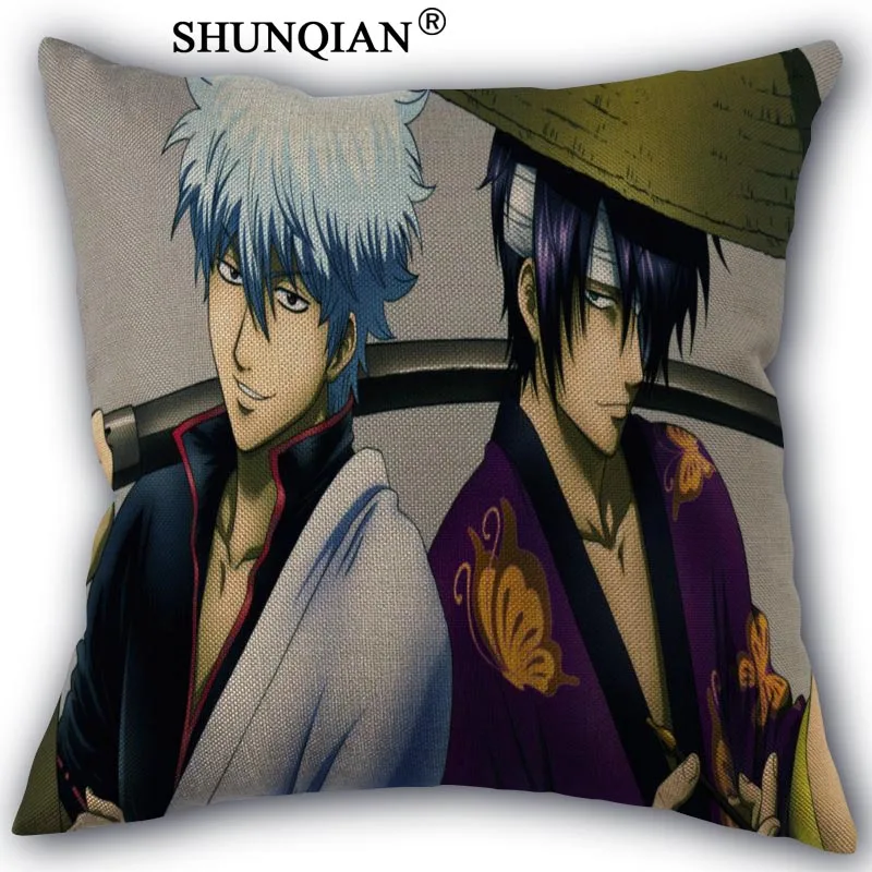 Pillowcase Пользовательские Gintama наволочки пользовательские хлопок белье бросить Чехол наволочка настроить 45x45 см одна сторона - Цвет: Pillowcase
