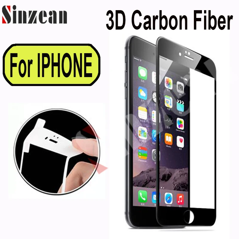 Sinzean 100 шт для IPHONE 11/XS MAX/XR 3D полное покрытие из углеродного волокна закаленное стекло для IPHONE 678 Plus мягкая защитная пленка для экрана