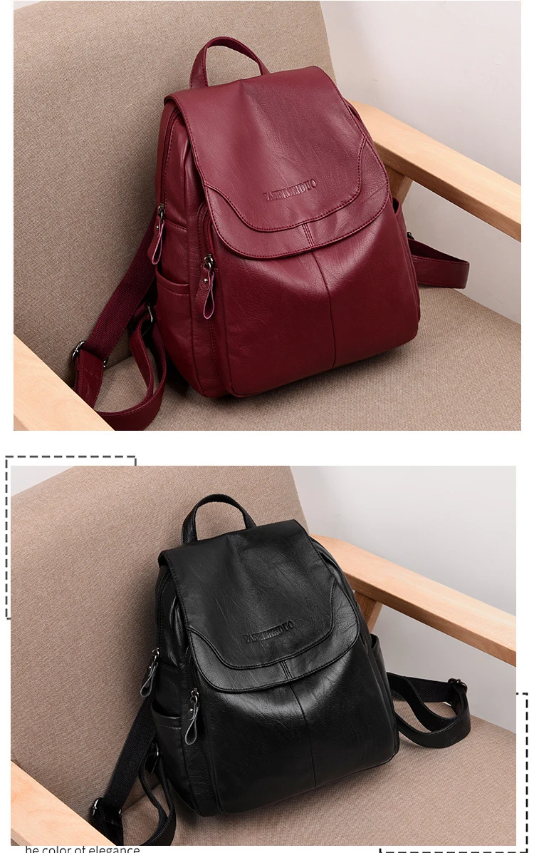 Большой емкости PU кожаный женский рюкзак мода Колледж опрятный школьные сумки для подростков девочек Женский туристический рюкзак Mochila