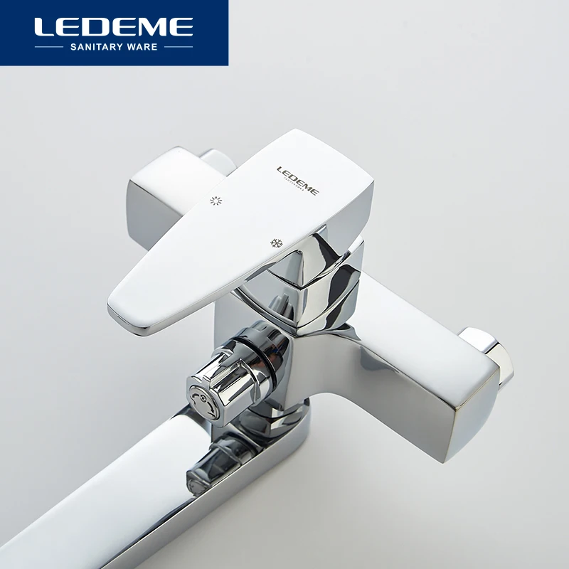 LEDEME Смеситель для ванны с коротким изливом латунь Цвет: хром L3130