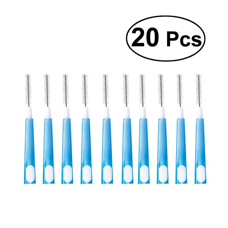 

20pcs Interdental Brush Tooth Brush Picks Dental Dental Orthodontic Oral Care Hygiene Brush Tooth Cleaning Tool (Blue)