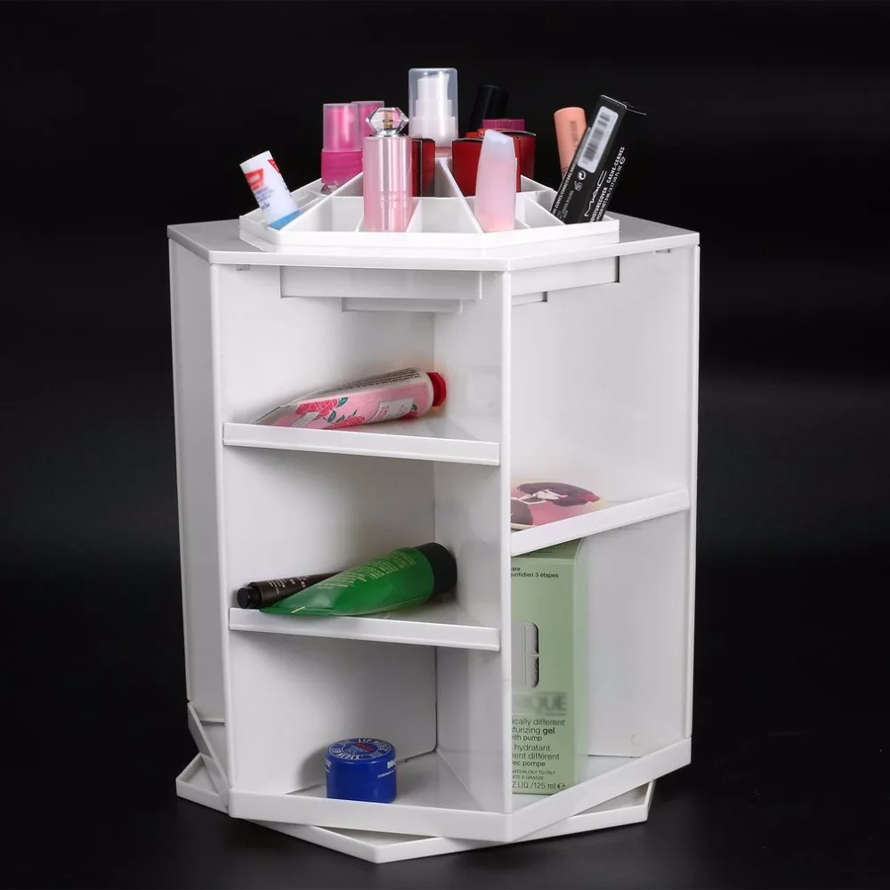 

360 Degree Rotation Rotating Make up Organizer Cosmetic Display Brush Lipstick Storage Stand Cosmetic Accessories