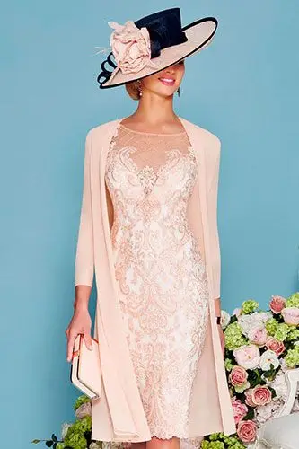 2016 Tea length Mother of the Bride Dresses With Jacket ...