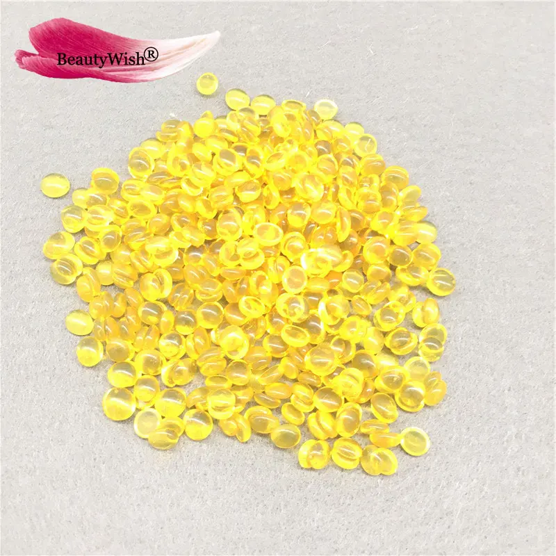 50g Yellow Keratin Glue Granules Beads Grains Hair Extensions yellow color glue beads