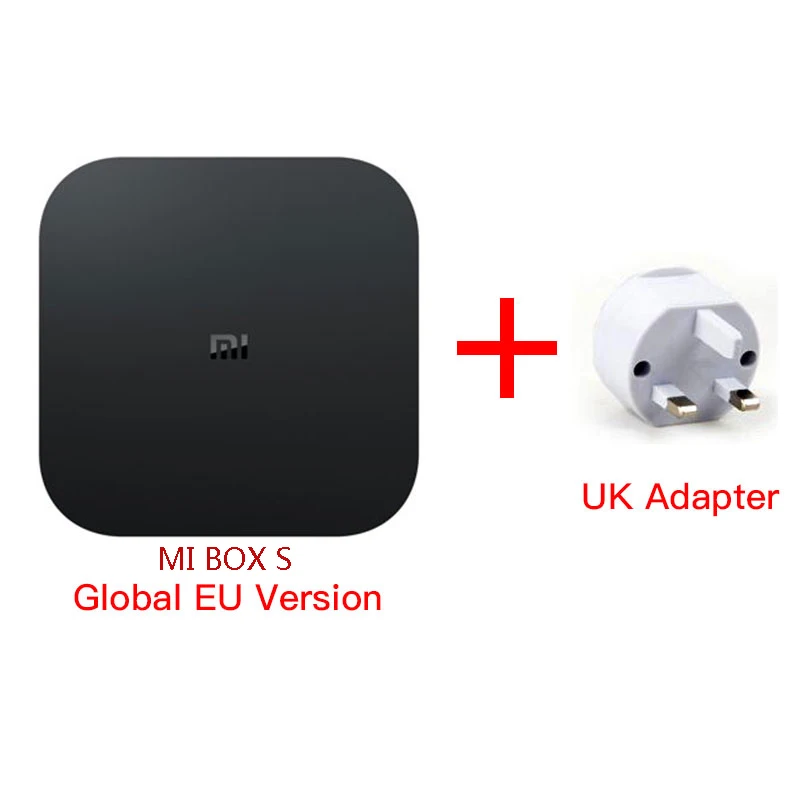 S EU version add UK Xiaomi Mi ТВ приставка 3 Smart 4K Ultra HD 2G 8G Android 8,0 фильм WiFi Google Cast Netflix Red Bull медиаплеер телеприставка - Цвет: S EU version add UK