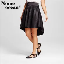 Милая Асимметричная мини-юбка с низкой талией и завязками на шнуровке, Женская юбка с бантом сзади, летняя юбка с высокой талией черного цвета M17022323