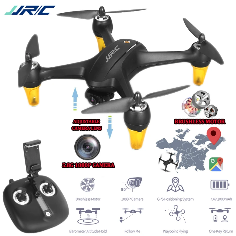 JJRC X3P gps Дроны с Камера HD Профессиональный 1080 P 5G Wi-Fi Широкий формат Дрон 18 минут план полета бесщеточный gps Квадрокоптер