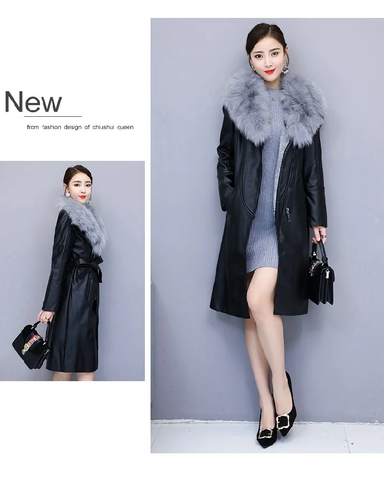 Winter Commute Long Sleeve Elegant Slim Leather Jacket Female Clothing Chaquetas Mujer Manteau Femme Hiver Coat Women