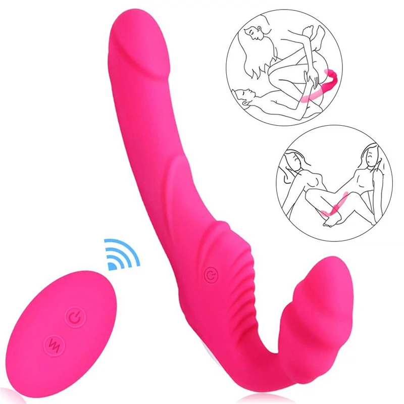 Powerful Vibrator Clitoris Big Gay font b Dildo b font Strapon Butterfly Vibrator for Two Vibrating