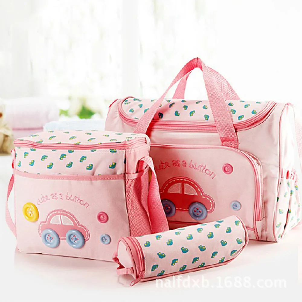 PINK Детские средства ухода за кожей для будущих мам Bolsa MaternidadeDiaper сумки 3 шт./компл. пеленки посылка изменение подгузник с Ёмкость сумка для детских подгузников, смены сумка-тоут T0038 - Цвет: PINK