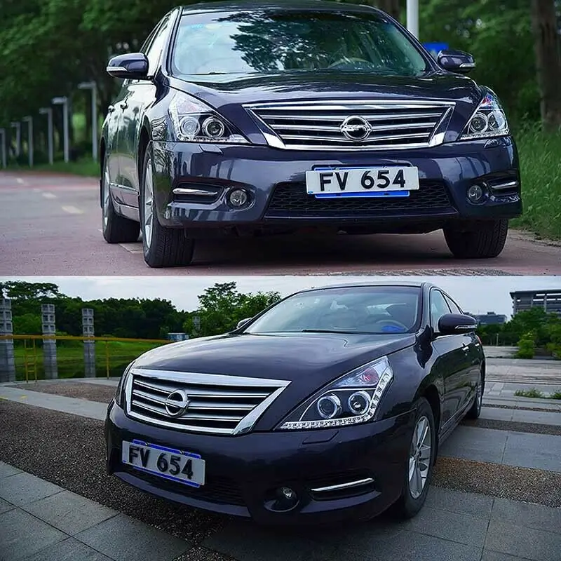 Динамический поворотник светодиодный фонарь DRLs Bi Xenon объектив проектора подходит для Nissan Altima 2008-2011