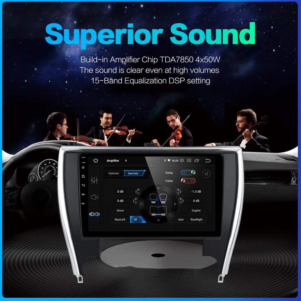 Dasaita 10," Автомагнитола 1 Din Android 9,0 для Toyota Camry US версия Bluetooth USB 64 Гб rom