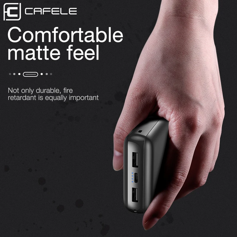CAFELE 10000 мА/ч Мощность мобильные аккумуляторы Dual USB банк светодиодный Дисплей