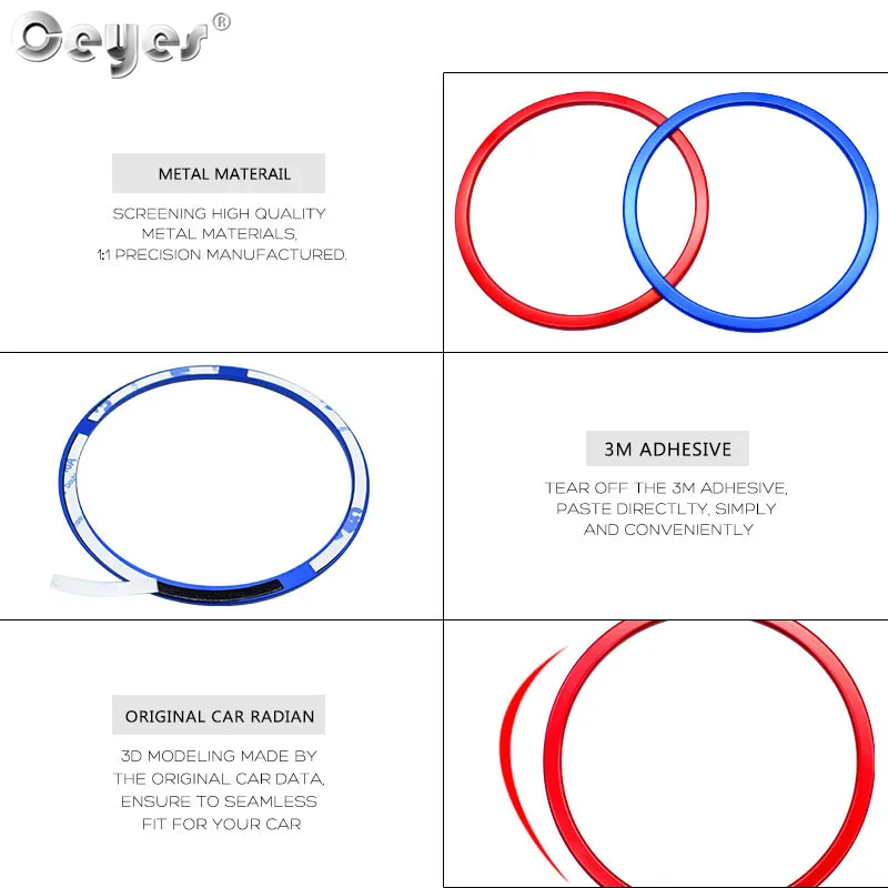 Car steering wheel decoration circle ring sticker for  MAZDA (8)