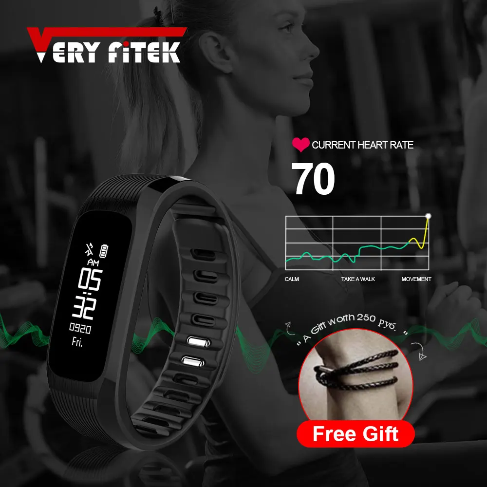 

VERYFiTEK UP9 Smart Heart Rate Bracelet Multi Language Fitness Tracker Blood Pressure Monitor Watch Pedometer Wristband Bracelet