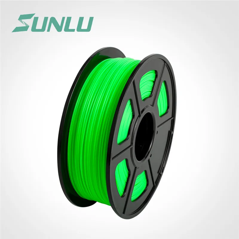 green-ABS SUNLU 3D нить ABS 3d принтер нить 1,75 мм 1 кг катушка(2.2lbs) 3D печать нити измерения Точность+/-0,02 мм - Цвет: green-ABS