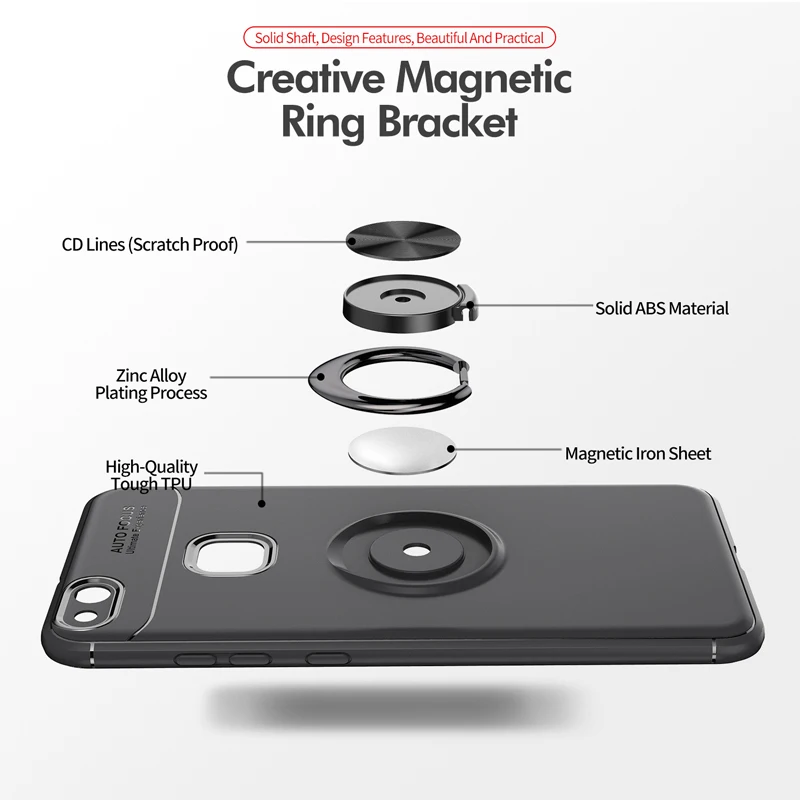 360 Вращающийся на палец чехол-подставка с кольцом для huawei P10 Lite P 10 Plus Автомобильный кронштейн задняя крышка для huawei P10 Lite мягкий чехол для телефона из ТПУ