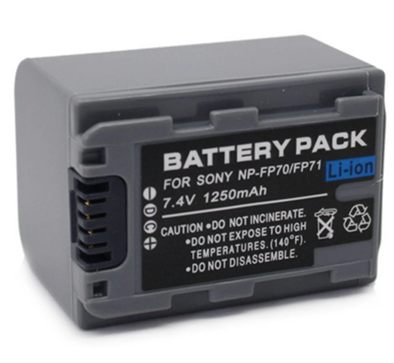 Батарея пакет для sony DCR-DVD92, DCR-DVD92E, DCR-DVD103E, DCR-DVD105E, DCR-DVD202E, DCR-DVD203E, DCR-DVD205E Handycam - Цвет: 1x NP-FP70 Battery