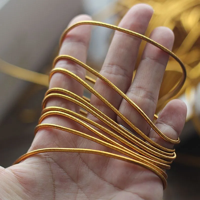 DIY 1 мм wide-20yards/лот бисер эластичный стрейч золотой шнур бусины шнур веревка для изготовления браслета