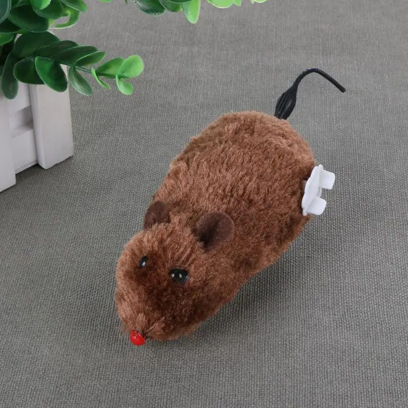 Заводная мышь игрушка кошка собака плюшевая крыса механическое движение интерактивная игрушка смешная игрушка продукция для домашних животных