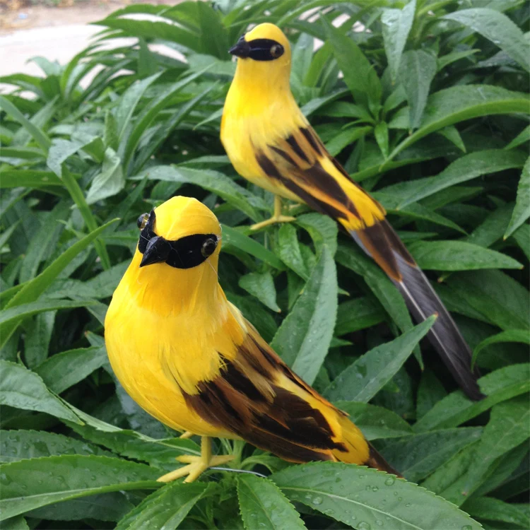 2 шт. новая модель желтой птички оригинальная игрушка из пены и меха подарок для