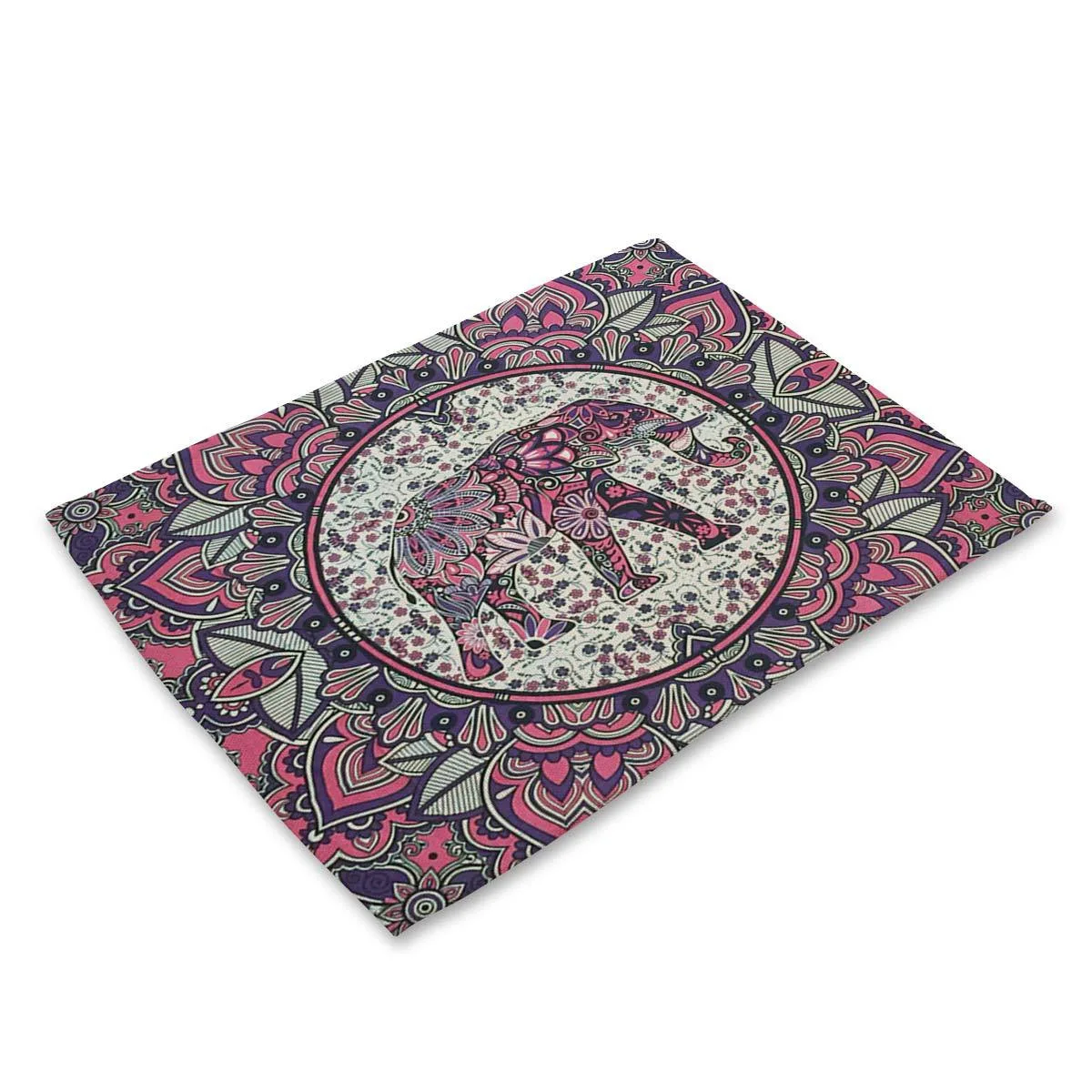Elephant Printing 01 Животные печати подставки для напитков Индия Слон столовые приборы для обеденного стола коврик кухонные украшения аксессуары Manteles Индивидуальные - Цвет: Elephant Printing 01