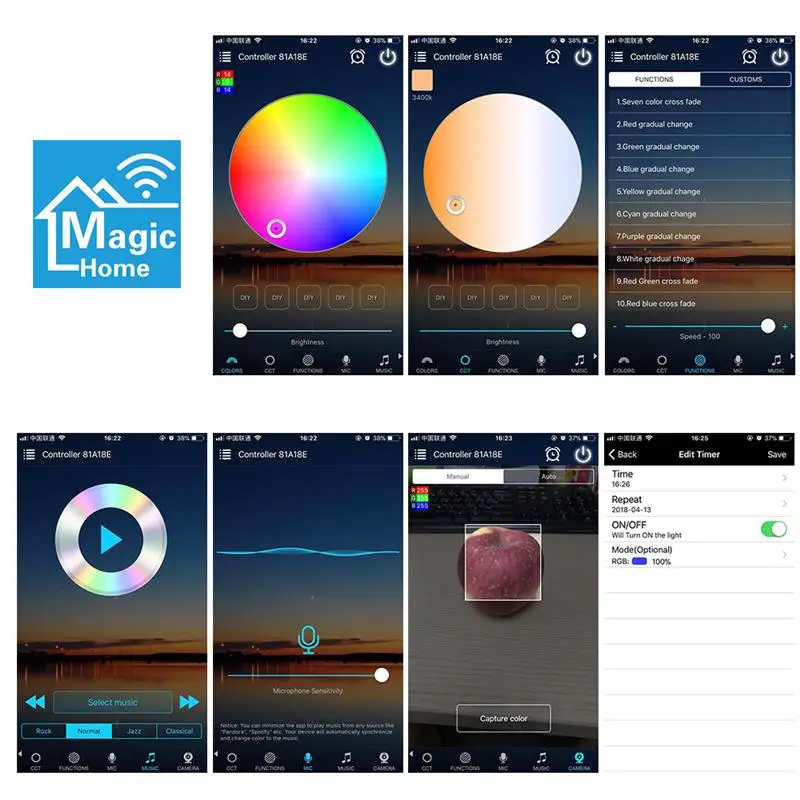 Wifi светодиодный смарт-контроллер DC5-28V мини wifi RGB полоса музыкальный контроллер работает с Alexa Google Assistant iftt полоса света