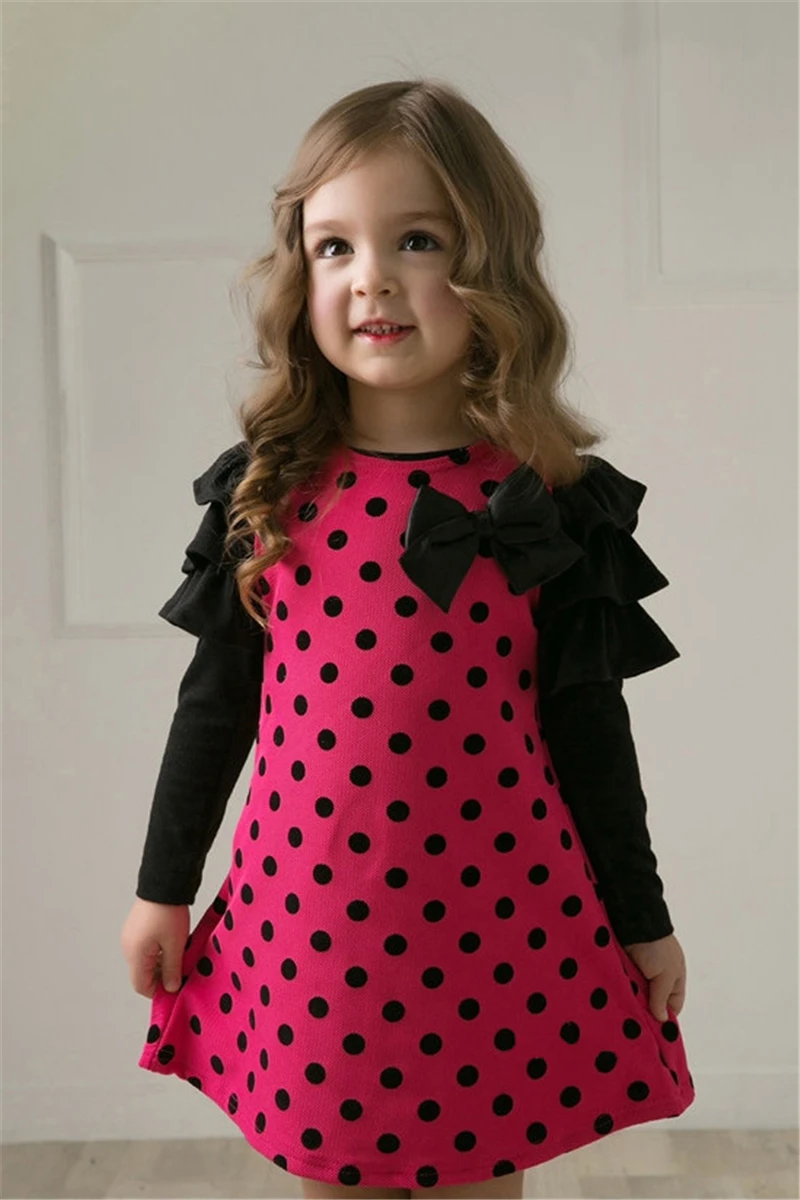 New Autumn Winter Casual Baby Girls Dress Princess Long Sleeve Daily Dresses For Girl Kids Outfit for School Age Children 1